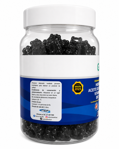 Gomitas de Hierro | Con vitamina C, B9 y B12 - vista lateral izquierda