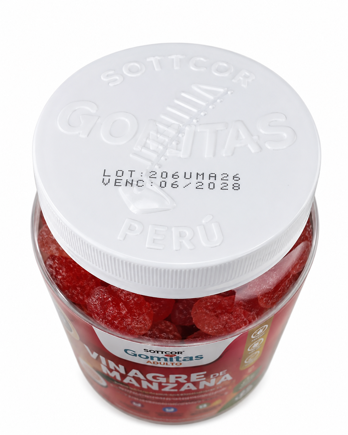 Gomitas de Vinagre de Manzana | Con garcinia cambogia - vista superior