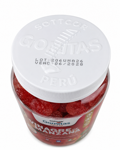 Gomitas de Vinagre de Manzana | Con garcinia cambogia - vista superior